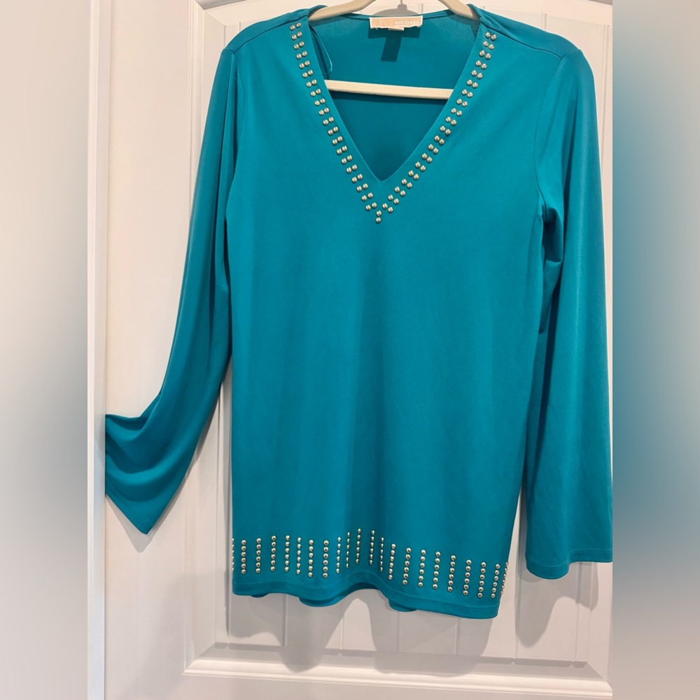 Michael Kors Teal Studded Tunic